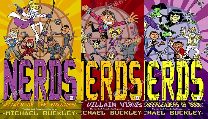 《Michael Buckley - NERDS Series 1-5》五册冒险类英文章节有声书音频MP3电子书PDF 百度云网盘下载