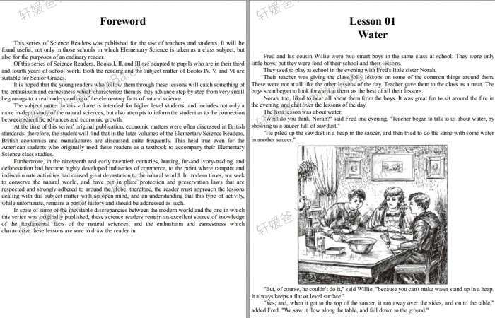 《科学读本 SCIENCE READERS 1-6》6册合集西方家庭学校经典教材读本含音频MP3+PDF 百度云网盘下载