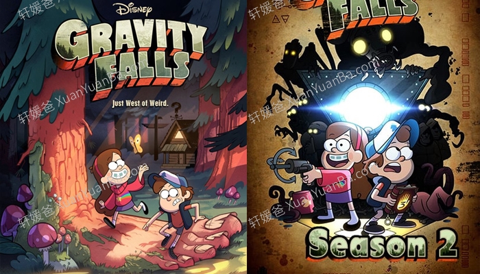 《怪诞小镇 Gravity Falls Season 1-2》 第一二季40集英文动画视频MKV 百度云网盘下载