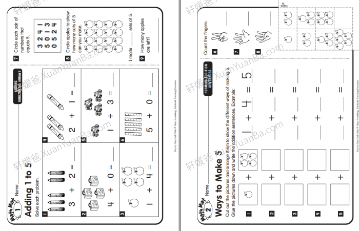 《Day-By-Day Math Mats G1-G2》209页英文数学练习册含答案PDF 百度云网盘下载