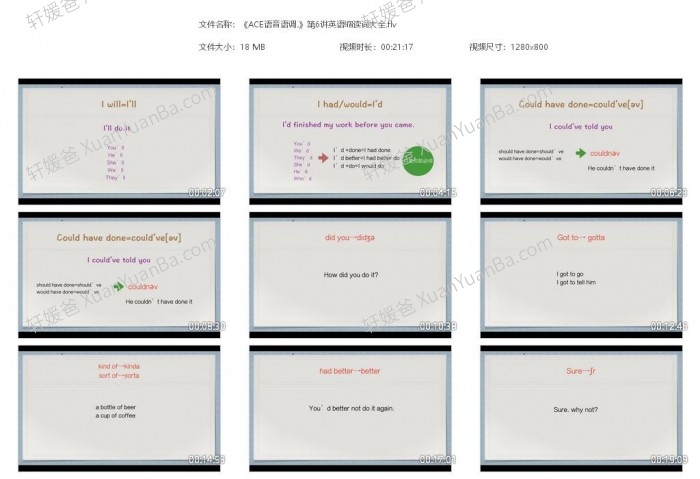 《美语音标发音口语初级-初中视频教程48集》英语口语视频课程视频 百度云网盘下载