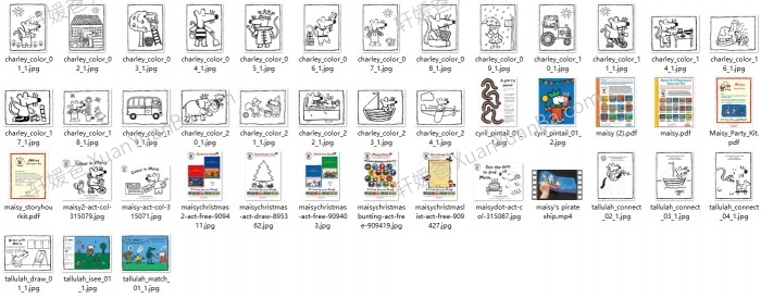 《Maisy小鼠波波集合》幼儿英文启蒙动画片+绘本+安静书素材+扩展包+音频 百度云网盘下载