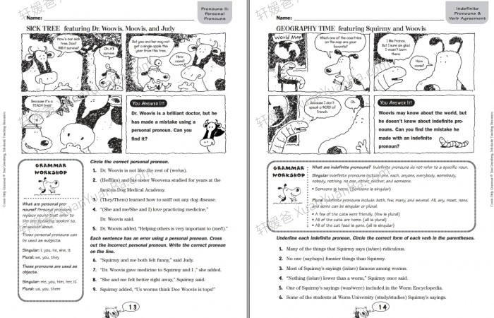 《Comic-Strip Grammar》40副漫画语法英文练习册含答案PDF 百度云网盘下载