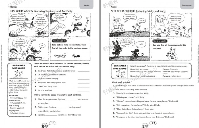 《Comic-Strip Grammar》40副漫画语法英文练习册含答案PDF 百度云网盘下载