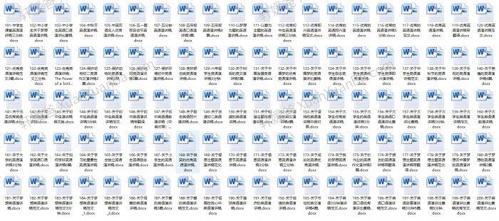 《中学生英语演讲稿合集》小学初中高中英文即兴演讲比赛稿件精选400份 WORD格式 百度云网盘下载