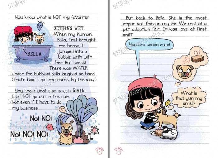 《哈巴狗日记 Diary of a Pug Series 1-4》5-9岁 桥梁章节英文漫画PDF 百度云网盘下载