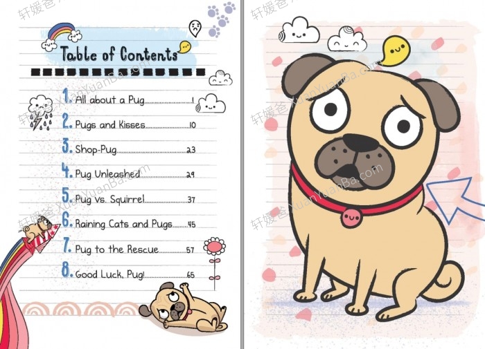 《哈巴狗日记 Diary of a Pug Series 1-4》5-9岁 桥梁章节英文漫画PDF 百度云网盘下载