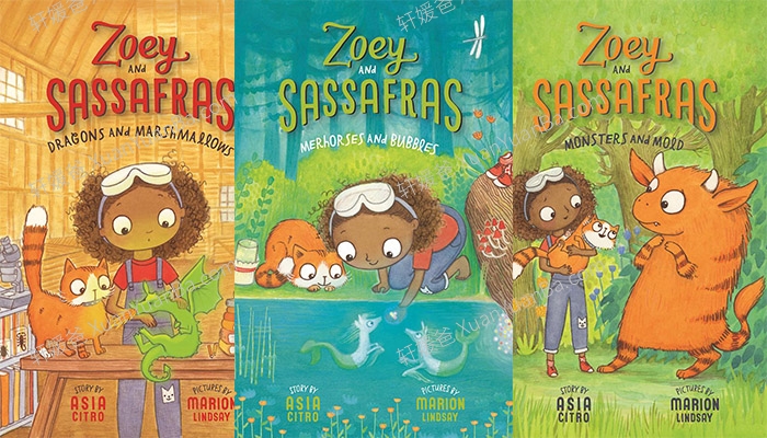 《佐伊和小猫萨萨 Zoey and Sassafras Series 1-9册》神奇生物科学实验英文原版章节有声读物音频MP3 百度云网盘下载