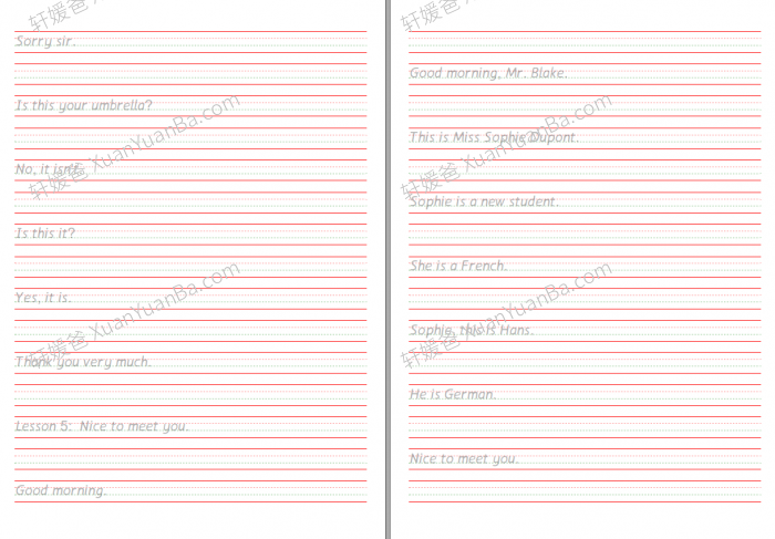 《衡水体英语字帖电子版》规范书写教程+小初高描红字贴+新概念英语1\2字帖+MP4视频PDF  百度云网盘下载