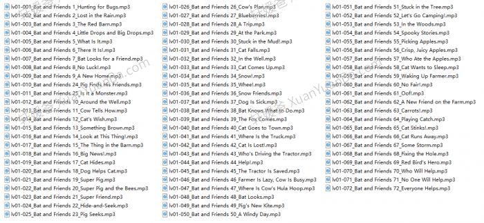 《小蝙蝠和他的朋友们 Bat and Friends》3-6岁英文启蒙动画片音视频+绘本PDF 百度网盘下载