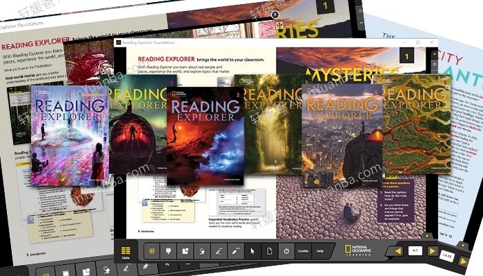 《Reading Explorer 3rd Classroom Presentation Tools》第三版教师老师白板软件F12345全套级别 百度网盘下载