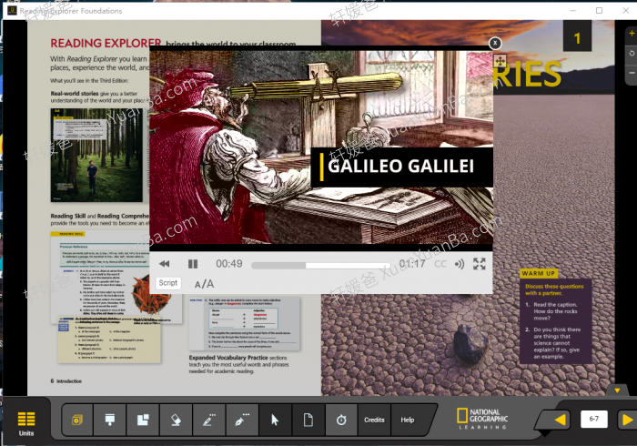 《Reading Explorer 3rd Classroom Presentation Tools》第三版教师老师白板软件F12345全套级别 百度网盘下载