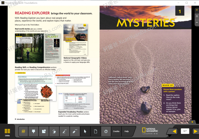《Reading Explorer 3rd Classroom Presentation Tools》第三版教师老师白板软件F12345全套级别 百度网盘下载