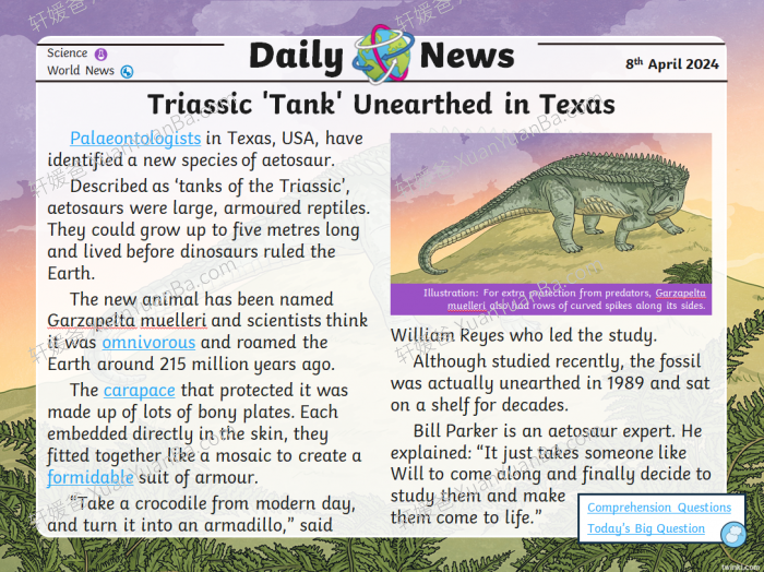 《2024年4月Daily News 儿童新闻阅读材料》时事英文阅读素材PPT 百度网盘下载