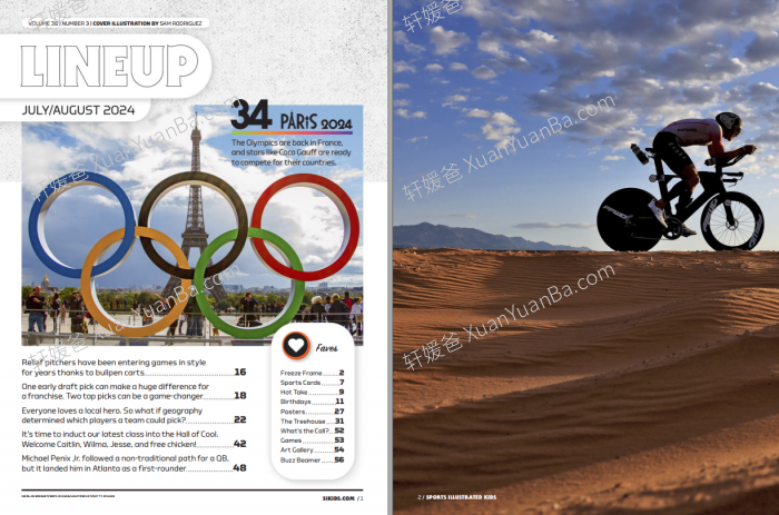 《Sports Illustrated Kids  2024.7-8月刊》最受欢迎的儿童体育画报奥运进行时PDF 百度云网盘下载