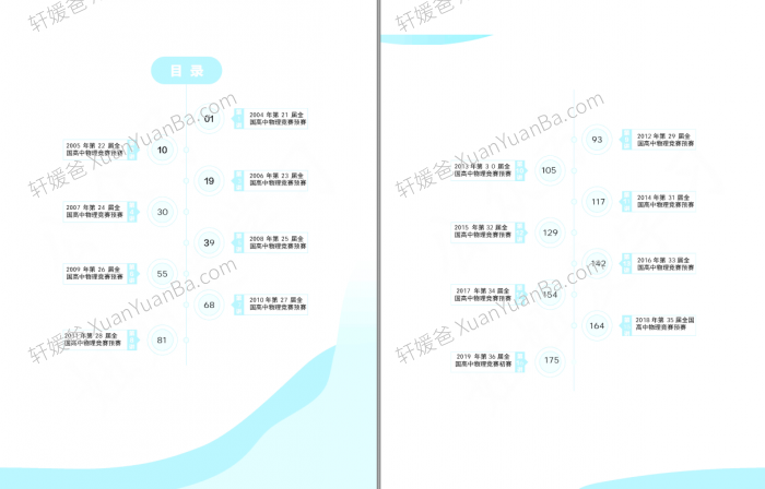《2004-2021年物理预赛试题》高中物理竞赛真题PDF 百度云网盘下载