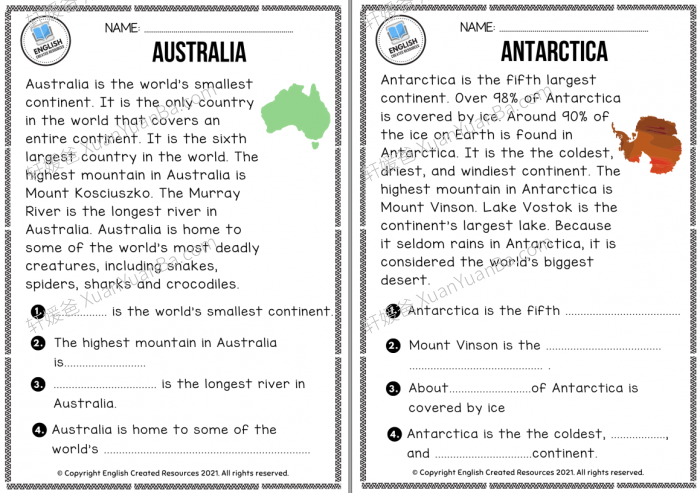 《七大主题低龄阅读理解 Reading Comprehension》小学英文初级阅读理解练习纸PDF电子版 百度云网盘下载