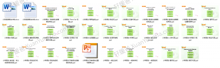 《小学语法PPT课件+练习》语法时态总复习冲刺习题PDF WORD 百度云网盘下载
