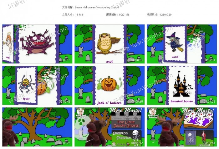 《万圣节英文节日作业纸》多主题英文练习作业纸游戏手工素材包PDF 百度网盘下载