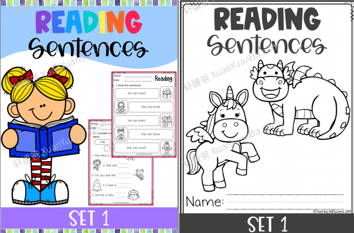 《Reading Sentences 句型阅读练习册》原版英语阅读理解练习册共5册PDF 百度云网盘下载