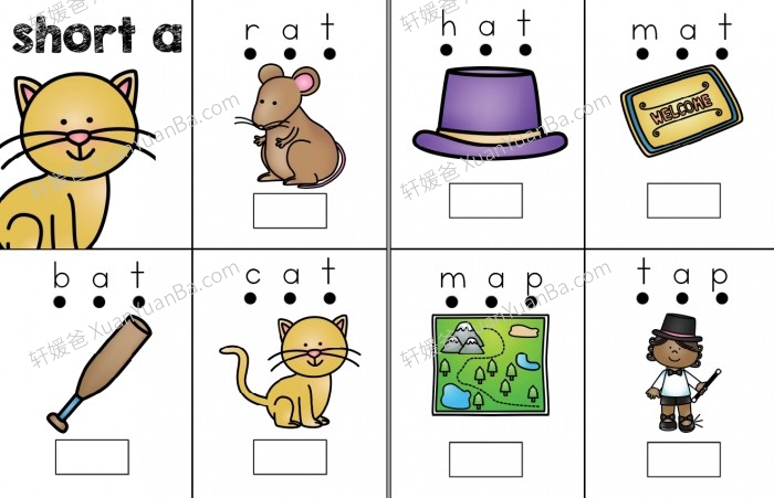 《CVC Adapted Books》自然拼读英语安静书素材PDF 百度云网盘下载