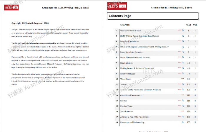 《雅思 IELTS grammar for ielts writing task2》写作任务2PDF 百度云网盘下载