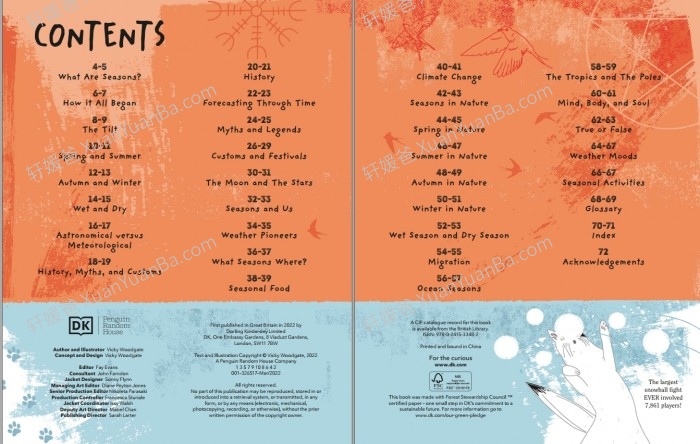 《关于四季的绘本 DK The Magic of Seasons》74P英文读物四季的变化PDF 百度云网盘下载
