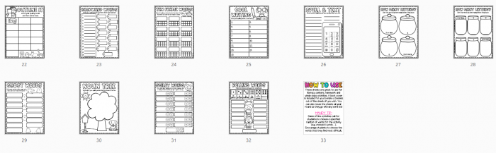 《Spelling Activities – Word Work》30 个趣味拼写小游戏33页PDF 百度云网盘下载
