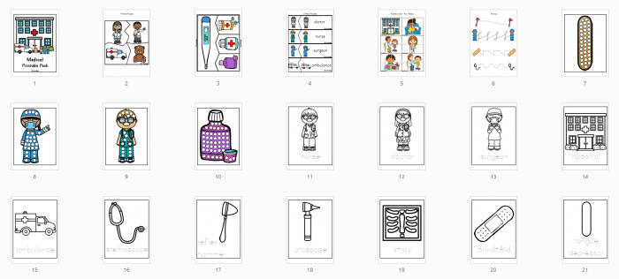 《Medical-Printable-Packed》超实用的儿童医疗英语启蒙共90页PDF 百度云网盘下载