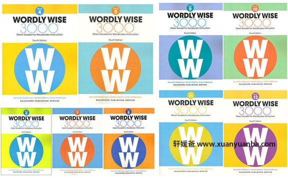 《北美Wordly Wise 3000核心词汇K-12》全套教材+练习册+音频 百度云网盘下载