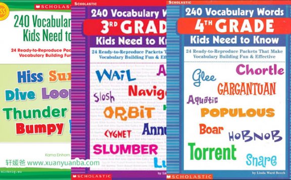 《240 Vocabulary Words 练习册全六册》G1-G6 单词专项练习册 百度云网盘下载