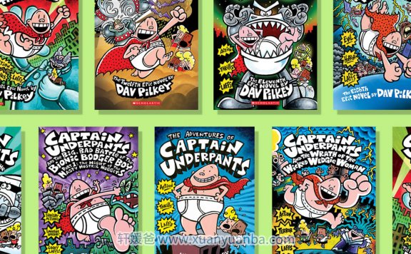 《Captain Underpants 》英文原版 内裤超人历险记12本全套 MP3音频+视频+电影全 百度云网盘下载