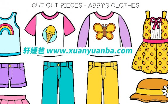 《Cloth 天气主题》换装游戏纸 适合做安静书素材 PDF