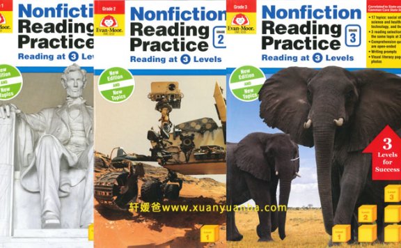 《Nonfiction Reading Practice G1-G6 练习册》加州非虚构阅读理解强化分级训练PDF 百度云网盘下载