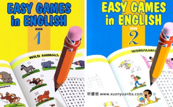 《Easy games in English2册》好玩的英文游戏练习册 PDF 百度云网盘下载
