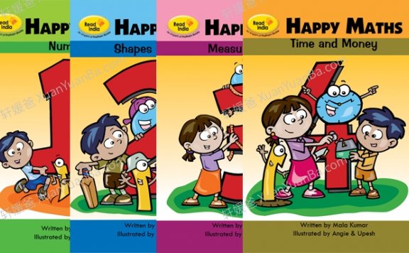 《Happy Maths 》快乐数学全4册通过英语小故事学习数学PDF 百度网盘下载