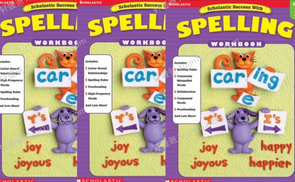《Success With Spelling1-5》学乐小学生拼写写作英文练习册5册PDF 百度云网盘下载