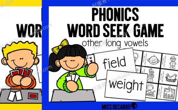 《Phonics Word Seek Game》八册自然拼读单词匹配游戏组合PDF 百度云网盘下载