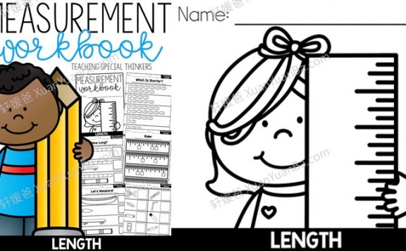 《Math Measurement Workbook》关于长度测量的专项练习册PDF 百度云网盘下载