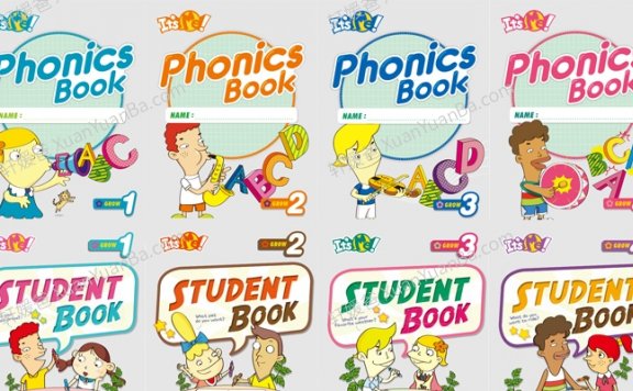 《自然拼读 Its Me Grow》1-4级学生用书自然拼读故事书练习册PDF 百度云网盘下载