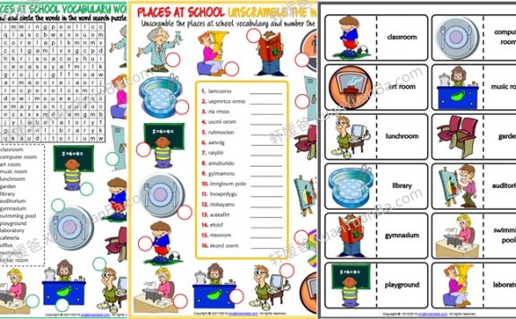 《School Teacher》7份学校主题词汇相关练习纸PDF 百度云网盘下载