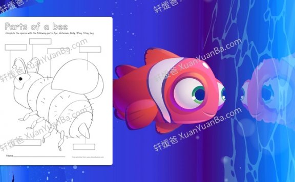 《动物身体词汇 ANIMAL BODY PARTS》7份动物身体词汇专项练习PDF 百度云网盘下载