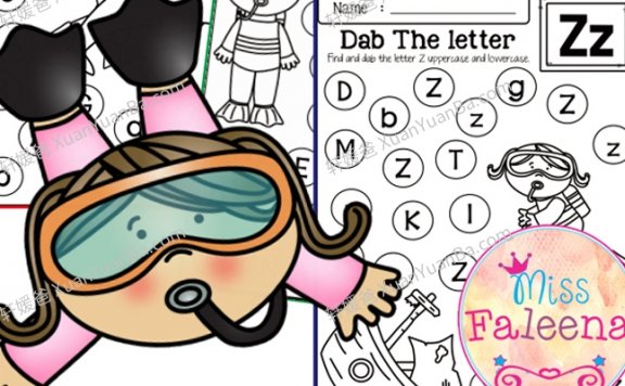 《Alphabet Dab》26个英文字母练习PDF 百度云网盘下载