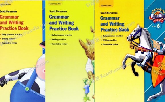 《Pearson Grammar and Writing 1-6》小学英语语法写作英文练习册PDF 百度云网盘下载