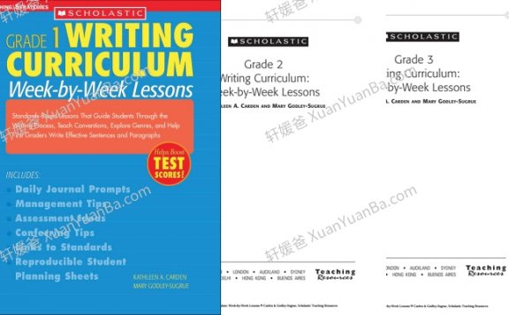 《Writing Curriculum Week-by-Week Lessons 1-3册》学乐写作练习册PDF 百度云网盘下载