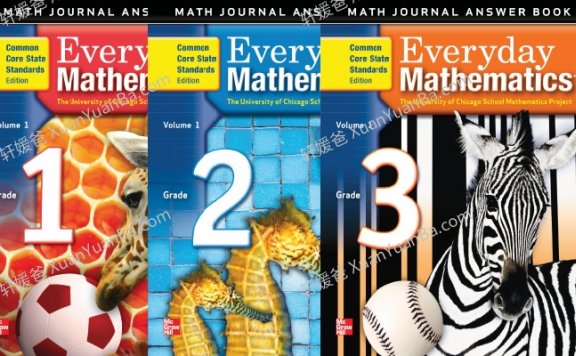 《UCSMP Everyday Mathematics G1-G6》6册英文原版数学练习册含答案PDF 百度云网盘下载