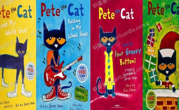 《皮特猫 Peter the Cat 》42个英文绘本动画 视频+音频 +绘本+互动作业+点读包 百度云网盘下载