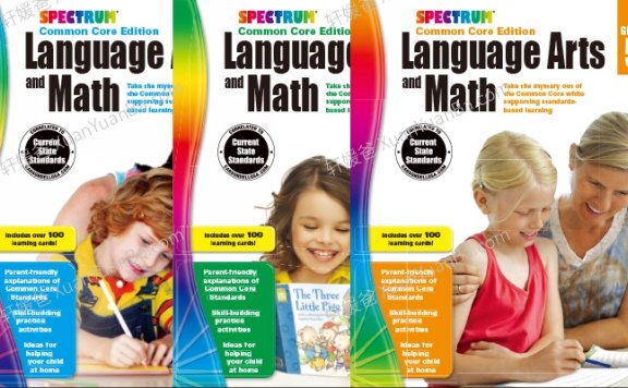 《Spectrum Language Arts and Math GK-G5》光谱语言理解与数学英文练习册6册PDF 百度云网盘下载