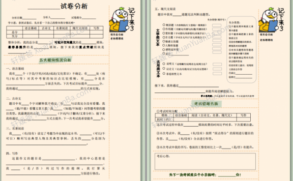 《语文试卷分析格式》学习习惯养成PDF 百度网盘下载
