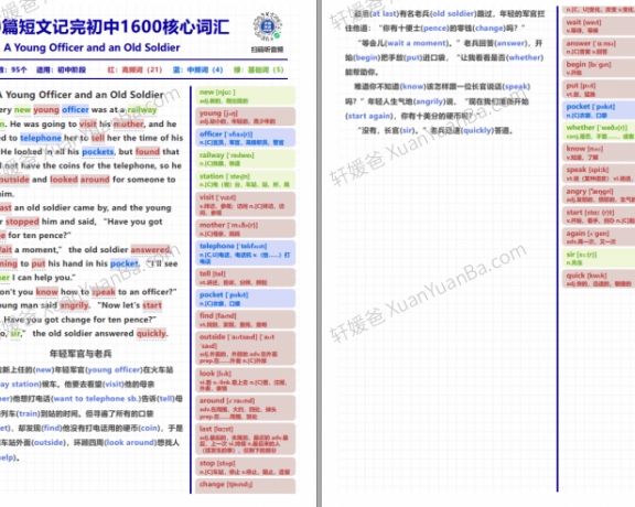 《70篇短文记完初中1600核心词汇》含MP3音频+短语归纳+介词短语+默写本PDF百度云网盘下载